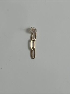bluboho one 14k gold chain earring